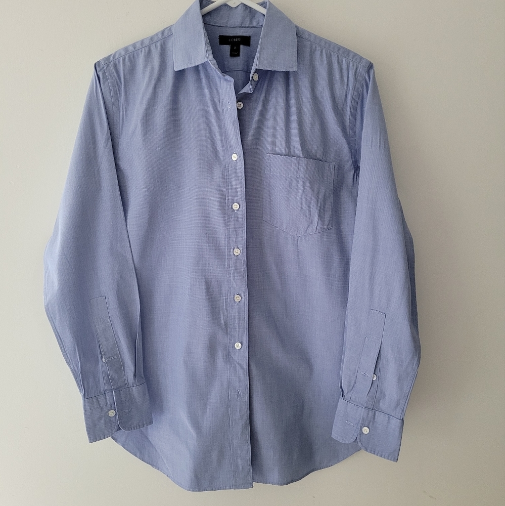 JCREW  blue button down shirt size 2
